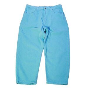 Levi's Made Crafted Barrel Crop Women’s Jeans Blue Mist Sz 32 Organic Cotton NWT